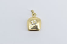 Load image into Gallery viewer, 14K Enamel Daisy Flower 3D Articulated Bell Charm/Pendant Yellow Gold