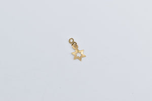 14K Vintage Star of David Grooved Jewish Faith Charm/Pendant Yellow Gold