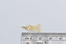 Load image into Gallery viewer, 14K M Cursive Letter Initial Monogram Name Charm/Pendant Yellow Gold