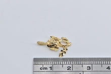 Load image into Gallery viewer, 14K Diamond Cut Rose Flower Romantic Motif Charm/Pendant Yellow Gold