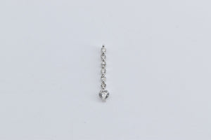 10K Vintage Natural Diamond Drop Journey Pendant White Gold