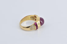 Load image into Gallery viewer, 18K Oval Ruby Princess Natural Diamond Vintage Ring Yellow Gold