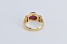 Load image into Gallery viewer, 18K Oval Ruby Princess Natural Diamond Vintage Ring Yellow Gold