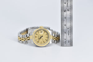 18k Stainless Rolex Date 26mm Model 6917 Women's Watch