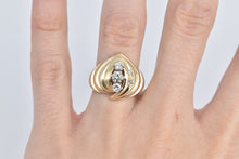 Load image into Gallery viewer, 14K 0.59 Ctw Natural Diamond Vintage Grooved Ring Yellow Gold