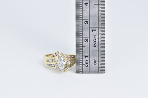 14K 1.00 Ctw Natural Marquise Diamond Engagement Ring Yellow Gold