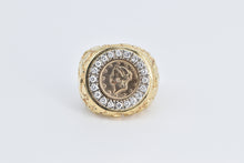 Load image into Gallery viewer, 14K 1849-O Gold $1 Coin Natural Diamond Nugget Ring Yellow Gold