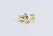 Load image into Gallery viewer, 14K 0.96 Ctw Baguette Natural Diamond Freeform Ring Yellow Gold