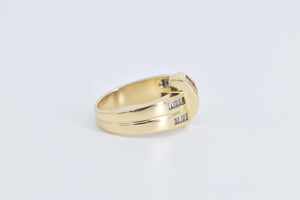 14K 0.96 Ctw Baguette Natural Diamond Freeform Ring Yellow Gold