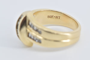 14K 0.96 Ctw Baguette Natural Diamond Freeform Ring Yellow Gold