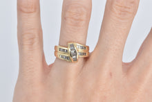 Load image into Gallery viewer, 14K 0.96 Ctw Baguette Natural Diamond Freeform Ring Yellow Gold