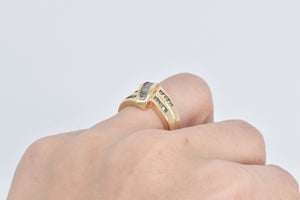 14K 0.96 Ctw Baguette Natural Diamond Freeform Ring Yellow Gold