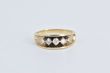 Load image into Gallery viewer, 14K 0.45 Ctw Natural Diamond Deep Channel Band Ring Yellow Gold
