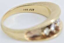 Load image into Gallery viewer, 14K 0.45 Ctw Natural Diamond Deep Channel Band Ring Yellow Gold