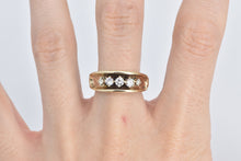 Load image into Gallery viewer, 14K 0.45 Ctw Natural Diamond Deep Channel Band Ring Yellow Gold