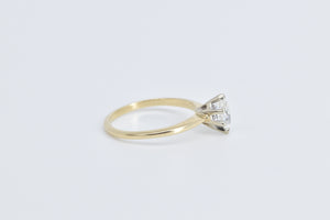 14K 0.45 Ct Marquise Natural Diamond Engagement Ring Yellow Gold