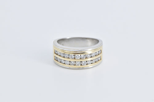 14K 0.88 Ctw Diamond Channel Wedding Band Ring White Gold