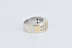 14K 0.88 Ctw Diamond Channel Wedding Band Ring White Gold