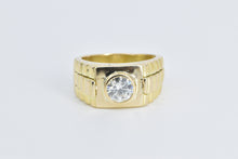 Load image into Gallery viewer, 14K 1.50 Ct Moissanite Men&#39;s Ornate Watch Ring Yellow Gold