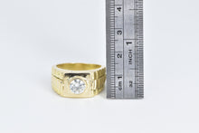 Load image into Gallery viewer, 14K 1.50 Ct Moissanite Men&#39;s Ornate Watch Ring Yellow Gold