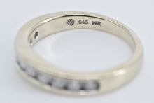 Load image into Gallery viewer, 14K 0.60 Ctw Natural Diamond Curved Wedding Band Ring White Gold