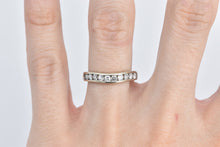 Load image into Gallery viewer, 14K 0.60 Ctw Natural Diamond Curved Wedding Band Ring White Gold