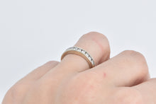Load image into Gallery viewer, 14K 0.60 Ctw Natural Diamond Curved Wedding Band Ring White Gold