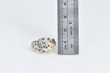 Load image into Gallery viewer, 14K Pave Sapphire Diamond Ruby Leopard Jaguar Ring Yellow Gold