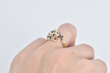 Load image into Gallery viewer, 14K Pave Sapphire Diamond Ruby Leopard Jaguar Ring Yellow Gold