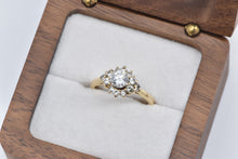 Load image into Gallery viewer, 14K 0.80 Ctw Natural Diamond Halo Engagement Ring Yellow Gold