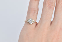 Load image into Gallery viewer, 14K 0.80 Ctw Natural Diamond Halo Engagement Ring Yellow Gold