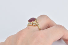 Load image into Gallery viewer, 14K Pink Tourmaline Baguette Diamond Statement Ring Yellow Gold