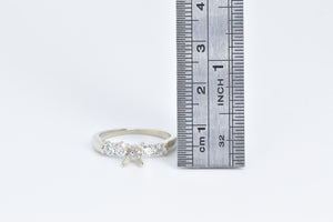 14K 0.40 Ctw Diamond 0.50 Ct Engagement Setting Ring White Gold