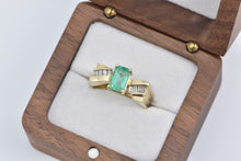 Load image into Gallery viewer, 14K 2.35 Ctw Natural Emerald Baguette Diamond Ring Yellow Gold