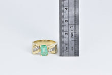 Load image into Gallery viewer, 14K 2.35 Ctw Natural Emerald Baguette Diamond Ring Yellow Gold