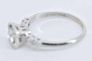 Platinum 1940's 0.76 Ctw Natural Diamond Engagement Ring