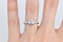 Load image into Gallery viewer, Platinum 1940&#39;s 0.76 Ctw Natural Diamond Engagement Ring