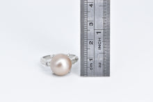 Load image into Gallery viewer, Platinum Champagne Pearl Natural Diamond Cocktail Ring