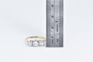 10K 0.83 Ctw 1930's Natural Diamond Engagement Ring Yellow Gold