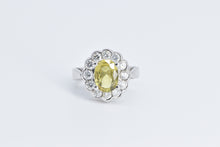 Load image into Gallery viewer, 14K 2.10 Ctw Yellow Sapphire Diamond Engagement Ring White Gold