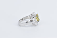 Load image into Gallery viewer, 14K 2.10 Ctw Yellow Sapphire Diamond Engagement Ring White Gold