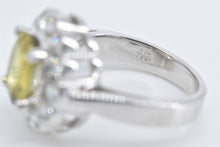 Load image into Gallery viewer, 14K 2.10 Ctw Yellow Sapphire Diamond Engagement Ring White Gold