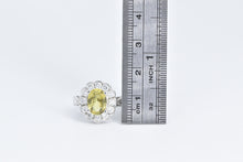 Load image into Gallery viewer, 14K 2.10 Ctw Yellow Sapphire Diamond Engagement Ring White Gold