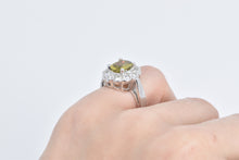 Load image into Gallery viewer, 14K 2.10 Ctw Yellow Sapphire Diamond Engagement Ring White Gold