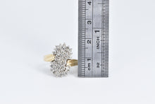 Load image into Gallery viewer, 14K Vintage Natural Diamond Statement Bypass Ring Yellow Gold