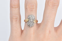 Load image into Gallery viewer, 14K Vintage Natural Diamond Statement Bypass Ring Yellow Gold