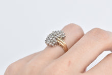 Load image into Gallery viewer, 14K Vintage Natural Diamond Statement Bypass Ring Yellow Gold