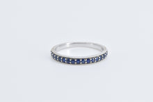 Load image into Gallery viewer, 18K Bony Levy Sapphire Classic Wedding Band Ring White Gold