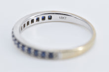 Load image into Gallery viewer, 18K Bony Levy Sapphire Classic Wedding Band Ring White Gold