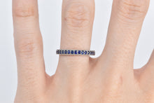 Load image into Gallery viewer, 18K Bony Levy Sapphire Classic Wedding Band Ring White Gold